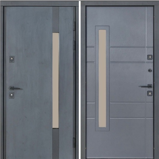 Metāla ārdurvis Termo House modelis 705/431 antracīts/balts